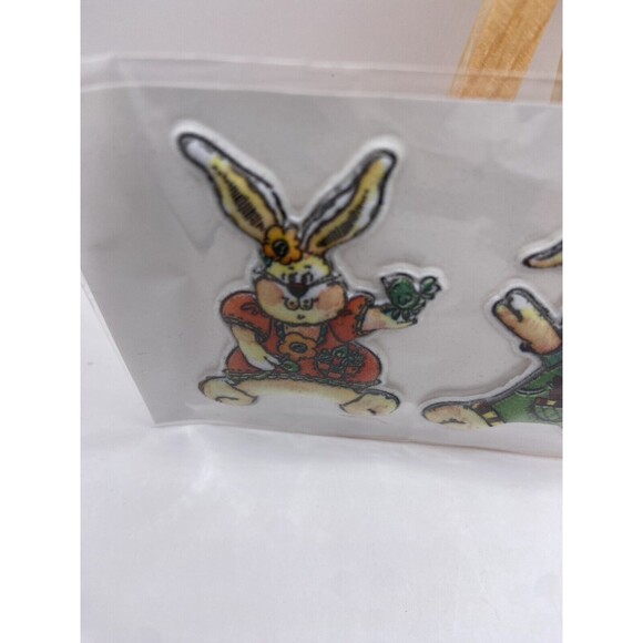 Provo Craft Rascals Puffy Bunny Hop Colorful Stickers Sheet Children Scrapbook - Picture 11 of 12